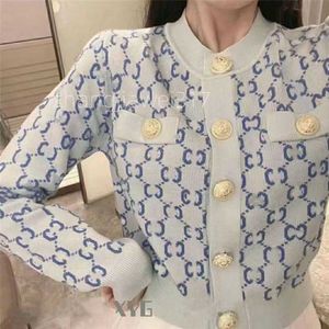 2024SS Designer Womenswear Designer Sticked Letter Brodery Print Fashion Cele Letter Cel Long Sleeve Top Luxury Clothing High Quality Sticked Cardigan 5Edgv