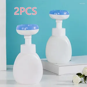 Liquid Soap Dispenser 2PCS 300ml Flower Mousse Press Type Pump Head For Children'S Hand Sanitizer Solution Facial Cleansing Foam Bottle