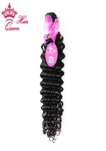 Queen Hair Products Brazilian Virgin Human hair extensions Deep curly Wave 8quot28quot in our stock DHL 1708428