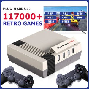 アクセサリースーパーコンソールXキューブレトロビデオゲームコンソールPS1/PSP/N64/アーケードポータブルゲームプレーヤープラグアンドプレイ用の117000ゲーム