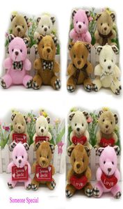 Teddy Bear Plush Boll Toy Toy 9cm Cartoon Pimpasso Bambola Attività di matrimonio Piccolo Regato Regalo Bouquet Small Gift L5941994676