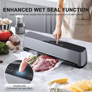 Machine Automatic Vacuum Sealer Machine LED Touch Panel 125W Hands Free Pressing Household Vacuum Food Sealing Vacuum packaging Machine