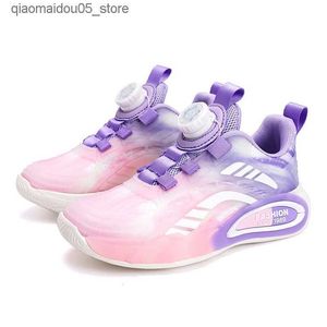 Sneakers Childrens Tennis Nuova Arrivo Scarpe per bambini Girls and Boys Spect Sports Spects Scarpe nere/verdi/viola/blu 6-7-8-9-10-11-12 Q240413