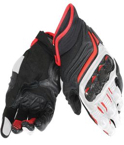 BlackWhiteLava Red Dain Carbon D1 Short Gloves for Motocross Mens Leather Gloves1003392