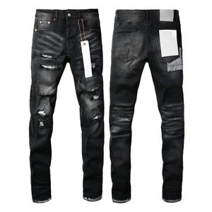 Lila Jeans Designer Denim Teers Jeans Lila Jeans für Männer ausgestattet Jeans Qualität Stickerei Quilt Rippt für Trendmarke Vintage Pantage Mens Fold Slim Skinny