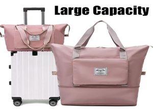 2021 stor kapacitet förvaring vikväska resväskor tote carry on bagage handväska vattentät duffel set kvinnor släpp shippiing4463787