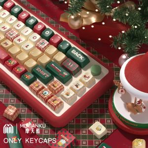 アクセサリ158キークリスマスイブオリジナルテーマキーキャップチェリープロファイル7UとISOキーキャップ付きのメカニカルキーボード用のパーソナライズされたキーキャップ