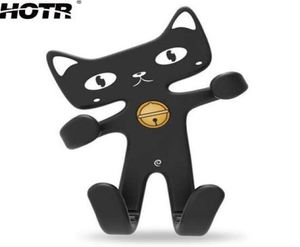 R Flexible Soft Rubber Cat Car Holder Fashion Cute Air Vent Mount Car Phone Holder Silicone Mobile Phone Holder Universal1466495