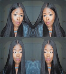 HCDIVA 134 Lace Fronta Wigs Brazliian Virgin Straight Natural Black Pre Plucked Lace Frontal Wig 150 Density 1234 inch 20214147136