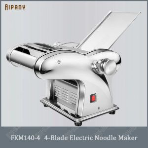 Yapımcılar FKM140 Serisi Electric Noodle Maker 1/2/3/4 Blade Paslanmaz Çelik Hamur Sheeter Hamur Silindiri Otomatik Makarna Makarna Makinesi Makinesi