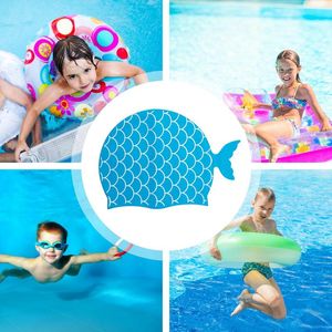 Toddler Swimming Hat Silicone Mermaid Style Bathing Hat For Girls High Elasticity Kid Swimming Hat Swim Accessories For Swimming