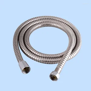 Bathroom Sink Faucets Stainless Steel Shower Pipe Metal Hose DN15 Brushed