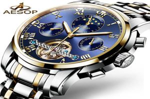 Asesop Automatic Mechanical Watch Men Luxury Men039s Wrist Watchwatchwatch Skeleton Skeleton Relógio masculino Relógio Relogio Masculi7487873