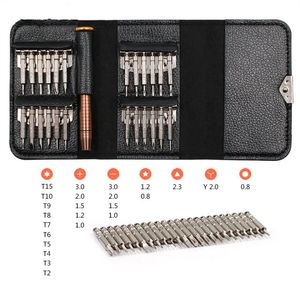 Kits de chaves de fenda 25 em 1 Torx Conjunto de ferramentas de reparo de abertura multifuncional Torx para chave de fenda para telefone para tablet PC Hex Trox DIY Kit7890105