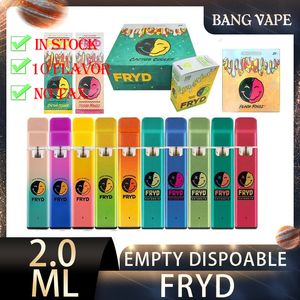 Fryd Tesidat Boş Vape Pens Vapes Teşhal E Sigara Çubuk Pods Cihaz 380mAh Şarj Edilebilir Pil 2ml Paket Kartuşlu Buharlaştırıcı