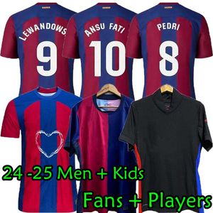 23 24 25 Lewandowski Soccer JerseysGavi Camiseta de Futbol Pedri Ferran 2024 Barca Ansu Fati Raphinha Football Shirt Men Kit Kids Equipments Barcelonasファンプレーヤー