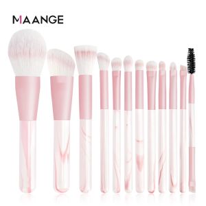 Комплекты Maange 12pcs щетки для макияжа набор мягких пушистых профессиональных фундаментов.