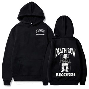 Sweatshirts Mens Jackets Death Row Records Print Hoodies för män Kvinnor Casual Long Sleeve Hooded Sweatshirts Hip Hop Harajuku Hoodie Y2K Men Tops XS-4XL 240412