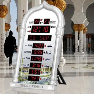 12V azan moskébönklocka Islamisk moské azan kalender muslimsk bön väggklocka larm ramadan heminredning fjärrkontroll 240403