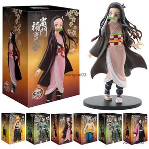 عمل Action Toy Figures Figure Demon Slayer Figure Kamado Tanjirou Nezuko Action Acture PVC Model Toys Zenitsu تمثال INOSUKE KIMETSU NO YAIBA