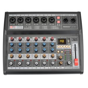 Mixer Free AG06M Sound Card Mixing Console 48V Phantom Power 16 Digital USB Record Function Audio Mixer 6channels