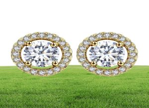 Stud Fashion Luxury 925 Rovskis'ten Gümüş Pin Kristalleri 6mm Kadınlar İçin Küçük Zirkon Küpeler Noel Hediyesi Kore mücevherleri8039558