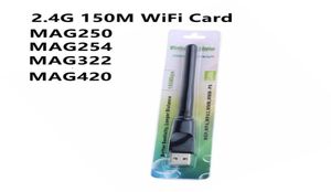 24GHz 150Mbps Adaptador de rede USB sem fio 2dB Receptor de cartão WLAN WLAN para MAG250 MAG254 MAG322 STB9871849