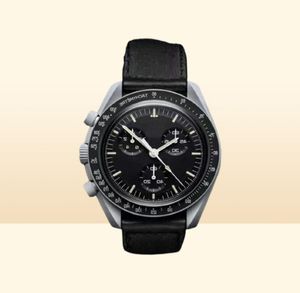 Bioceramic Mens Moonswatch Quartz Watches Full Function Chronograph Watch Mission to Mercury 42mm Nylon Luxury Mars Watch Limited 1138463