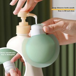 Lagringsflaskor 60/90 ml utomhus resepress-typ Silikon Lotion Dispenser Bottle Compact Empty Refillable Shampo för duschgel