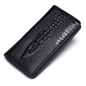 Luxury Designer Mens Wallet Clutch bag Card Holders Coin Purse Designer Bag Coin Pouch Long Small RFID top layer cowhide vintage crocodile zipper multi compartment