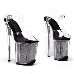 Dansskor Kvinnor 20cm/8inches PVC Upper Sexy Exotic High Heel Platform Party Sandal Pole Model Shows 194