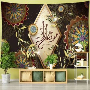 Psychedelic Witch Decor Tapestry Islamic Festival Wall Hanging Kawaii Home Living Room Dorm Bedroom Decor Aesthetic Cute Blanket 240403