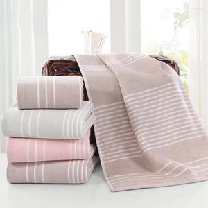 Towel Cotton Stripe Gauze Washcloth For Bathroom Soft Comfortable Face Absorbent Pure Hand Cleaning Hair Shower
