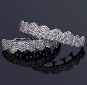 Hip Hop Takı Erkek Diamond Dientes Grillz Dişleri Altın Gümüş Lüks Tasarımcı Izgaralar Hiphop Rapçi Erkekler Moda Jewlary AC1811888