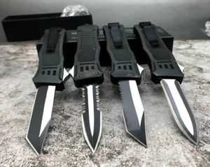 Black Troodon 616 Auto Knife Small Size 440 Blad Zink Aluminium Alloy Handtag Tactical Gear Double Action Self Defense Combat Kniv9746084