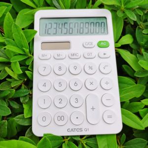 Calculators 12 Digit Desk Calculator Large Big Buttons Financial Business Accounting Tool White Blue Orange Battery and Solar Power