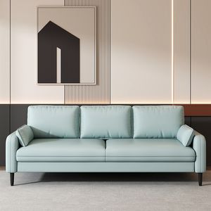 Nordic skórzana sofa salonu
