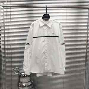 高品質のデザイナー衣料品エディションパリフロント刺繍ホワイトスタイルのユニセックスシャツ