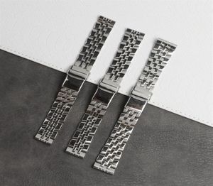 Banda de relógio de aço inoxidável inteiro para fit Brestrap 20mm 22mm 24mm Avenger Navitimer Superocean Watchband270T2144707