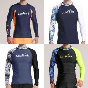 Spodnie męskie nurkowe top przeciwsłoneczny plażę pływając z rurką Szybkie top fitness Koszulka UV Water Sports Nurving Spodnie Surf Top