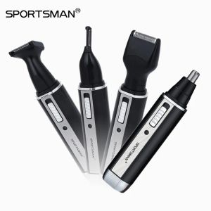 Trimmers Sportsman 4 in 1 Ear Nose Hair Trimmer Rechargeable Hair Clipper Shaver Electric Eyebrow Beard Trimmer for Men Nose Hair Cutter