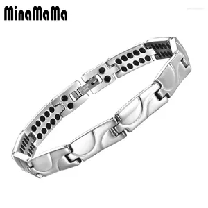 Braccialetti di collegamento Catena in acciaio inossidabile coreano Bracciale in tormalina Germanio per donne che incantano i gioielli di energia sanitaria