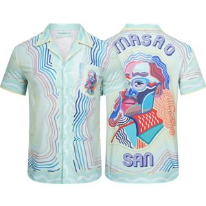 デザイナーT -shirt Men Shirts Casa Blanca Mens Designer Top Wash Slim Fit Fashion Casablanc Sh​​at