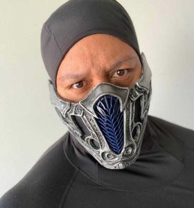 2021 Mortal Kombat Subzero Scorpion Cosplay Maski Pvc Half Face Halloween Role Play Costume Props x08031220538