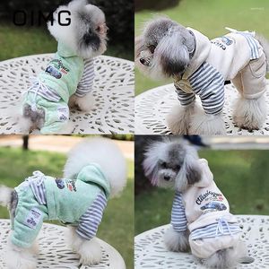 Dog Apparel OIMG Cool Car Print Puppy Cotton Padded Clothes Schnauzer Chihuahua Teddy Autumn Winter Small Jumpsuits Warm Pet Cat Costume