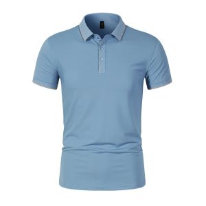 Dostosowany obraz 2024 Summer Men Golf Noś swobodny krótki rękaw Oddychał wysokiej jakości męskie topy koszulki
