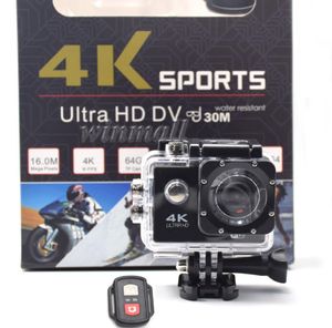 Uzaktan kumandalı en ucuz 4K aksiyon kamerası 1080p Full HD Spor Kamera Su Geçirmez DV Perakende Paketi Tam Accessories8194282