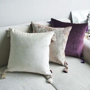 Cuscino lancio di lusso beige cover europeo decorativo grigio decorazioni per la casa cuscino in velluto moderno per divano 45x45 cm