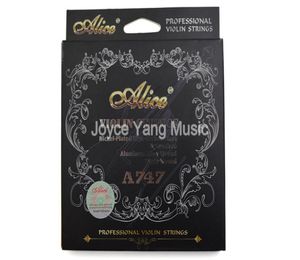 Alice A747 Cordas profissionais de violino Nickelplated Highcarbon Nylon Nynon Core Silveraluminum Ferl 1st4th Strings3329269