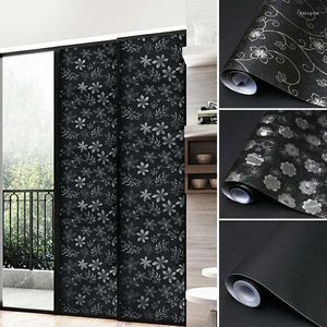 Window Stickers 50 100cm Blackout Film Black Opaque Glass Self-Adhesive Sticker Sunscreen Insulation Supplies Bedroom Balcony Accessories